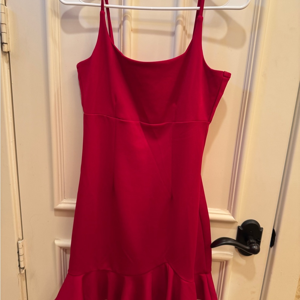 Lulu's Red Ruffled Mini Sundress